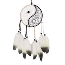 Taiji Dream Catcher Circular Net With Feathers Wall Hanging Ornament Decora