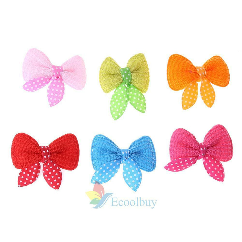 10pcs Multicolor Cat Dog Hair Bows Hair Clips Beauty Pet Grooming Accessories A