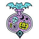 Pumpkin Ghost Badges Brooch Halloween Bat Bottle Backpack Pins Jewelry Gift A