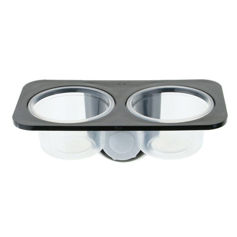 3Pcs Dual + Single Reptile Feeding Food Water Bowl with Suction Cup for Worm