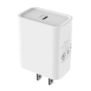 White 18W One-Port Type-C Wall Charger Power Adapter for Travel US Plug