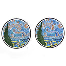 2x/lot Painting The Starry Nights Embroidery Sew Iron On Patches DIY Appliqu TO