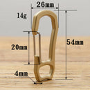Brass Key Chain Carabiner Clip Mini Spring Clasps Hooks Keyrings Copper