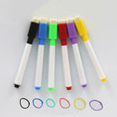 10x Whiteboard Erasable Pen Markers Dry Built In Rubber School