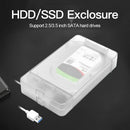 2.5 3.5 External HDD SSD Enclosure SATA III to USB 3.0 Adapter (White)