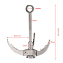 3 Claws Camping Climbing Hook Foldable Grappling Hook Mountaineering Rescue C Gw