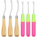 6 Pcs Latch Crochet Needle Hooks, Hair Extension Needle for Micro-Braids Dr