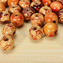 100pcs Mixed Wood Round Beads For Jewelry Making Loose Spacer Z6T8 10mm S3G7