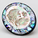 Natural Abalone Shell Cameo Brooch Pin  Banquet Weddings Brooch Bridal Gifts FT