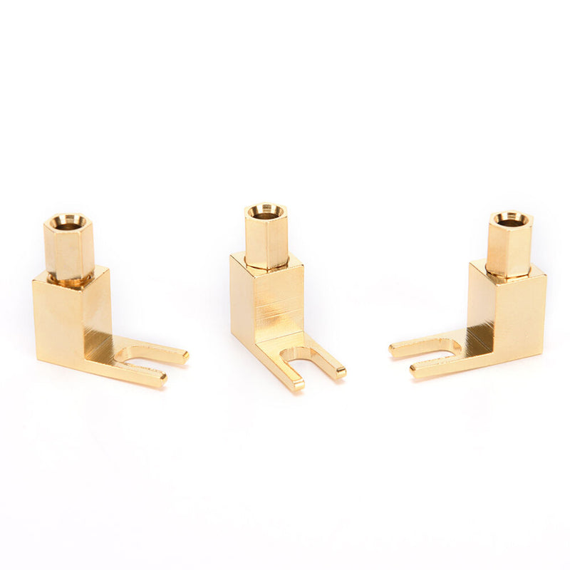 5x Banana to Spade Adapter Plug Speaker Cable Connector 4MM  A lj