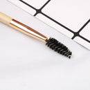 Pro makeup tools bamboo handle double eyebrow brush + eyebrow comb brushes B Ew