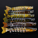 Good Jointed Fishing Bait Lure Swimbait Bass Pike Life Like Minnow Musky NTAT3C