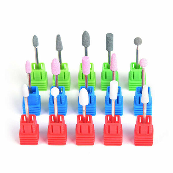 1 set 5pcs Quartz Nail Drill Kits Nail Drill Head Electric Nail Art Manicur G8J2