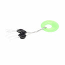 100 Pcs Mini 6 in 1 Black Plastic Oval Fishing Bobber 5mm x 2.5mm