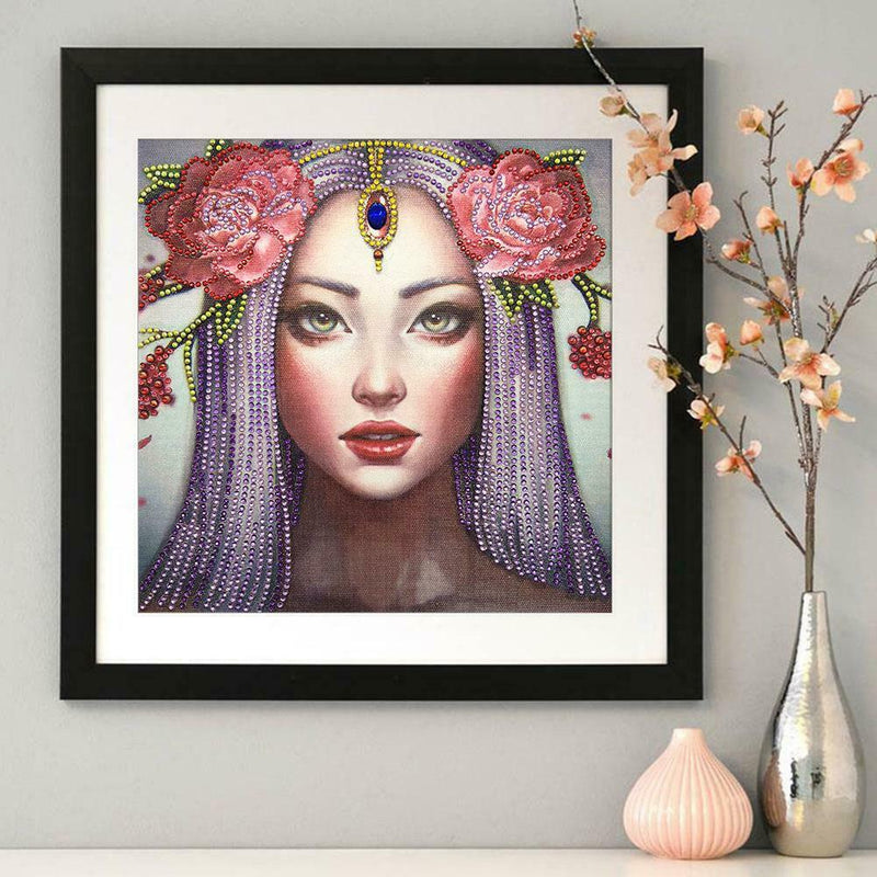 5D DIY Special Shaped Diamond Painting Girl Cross Stitch Mosaic Craft Kits