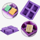 4-grids Rectangle Tree Soap Mold Cake Mold Silicone Mold Chocolate Mould W6Y5