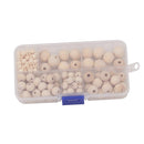 148Pcs Round Wood Spacer Bead Natural Unfinished Wooden Beads Ball Teething