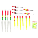 1 set (15Pcs) Vertical Buoy Sea Fishing Floats for Most Type of Angling wit