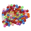 100x Mixed Transparent Acrylic Dice Spacer Beads 8*8mm