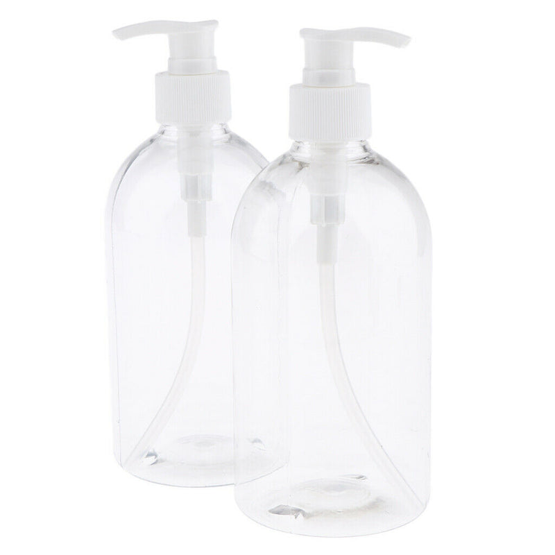 2pcs Large Lotion Bottles Travel Shampoo Containers Pump Refillable Bottles