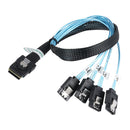 Internal Mini SAS SFF-8087 36P Host to 4 SATA 7P Target Forward Breakout Cables