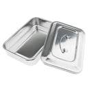 9'' Stainless Steel Instrument Tray & Lid Medical  Storage Box Case