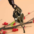 Men Love Heart Lock Charms Keychain Key Chain Ring Holder Pendant Jewelry A