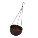 2pcs Plastic Creative Hanging Flower Pot Planter Basket with Chain Home Garden