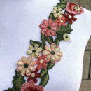 Flower Embroidered Trim Lace Ribbon DIY Hollow Wedding Craft D0T8 L0Z1 X8B0