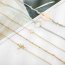 5pcs/set Heart Tree Shell Hand Chain Women Adjustable Bracelet Jewelry Gift