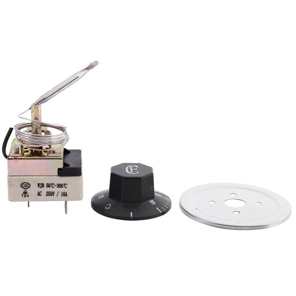 AC 16A 250V 50 to 300 Celsius Degree 3 Pin NC Capillary Thermostat for Elec