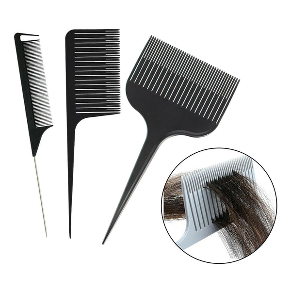 3pcs Sectioning Highlight Comb Hair Salon Dye Comb Hair Styling Tools