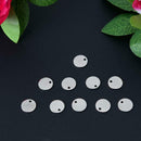 100pcs Round Tags Stainless Steel Stamping Blanks Charm Pendant DIY Jewelry