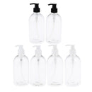 2x 500ml Plastic Pump Bottle Lotion Shampoo Liquid Travel Containers Refillable