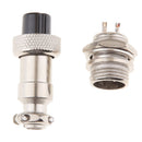 1set GX12 2Pin Male & Female Circular Aviation Socket Plug Wire Panel Connector