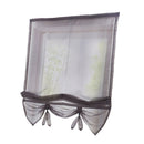 Solid Gray Roman Curtains Sheer Window Shade Blinds (Rod Pocket 120x155cm)