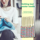 9pcs Aluminum Crochet Set Ceramic Handle Knitting Needles Kit Weaving Tools