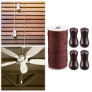 Brown Braided Lift Shade Cord Wood Pendant for Aluminum Blind Shade