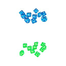 10pcs Blue D10 Dice + 10pcs Green D10 Dice for D&D RPG MTG Board Games Gift