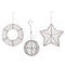 Pack of 3, Metal Wire Wreath Frame Form Hanger, Round & Ball & Star Shaped