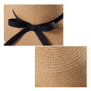 Hot Women's Wide Brim Summer Beach Sun Hat Lady Straw Floppy(Brown) M7W4