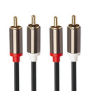 2m 2 RCA to 2 RCA Cable Male to Male Audio Cord for TV Amplifier Soundbox