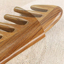 Natural Green Sandalwood Wooden Comb - No Snags, No Tangle, No Static Hair