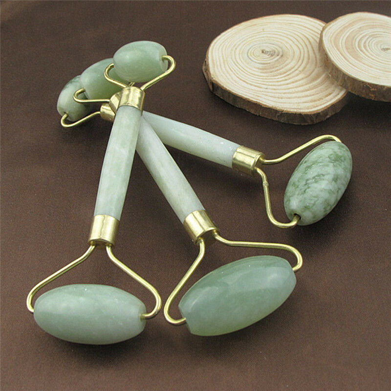Natural Facial Massage Tool Guasha Beauty Jade Roller Face Thin Massager EBU 3C