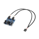 9 Pin USB Header Male 1 to 4 Female Extension Cable Card Desktop USB2.0 HUB