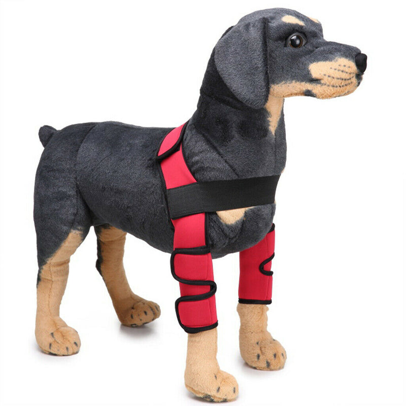 Dog Knee Joint Support Front Leg Compression Brace Protector Red - S