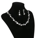 Bridal Jewelry Set Rhinestone Diamante Necklace Earrings