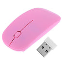 2.4GHz 1,000DPI Ultra-thin 3-Button Wireless Photoelectric Mouse (Pink)