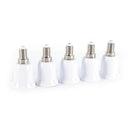 5pcs E14 to E27 Base Screw Light Lamp Bulb Holder Adapter Socket Converter V3
