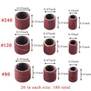 1X(Sanding Drum Kit,192 Pcs Drum Sander Set With Shank Including 180 Pcs Na